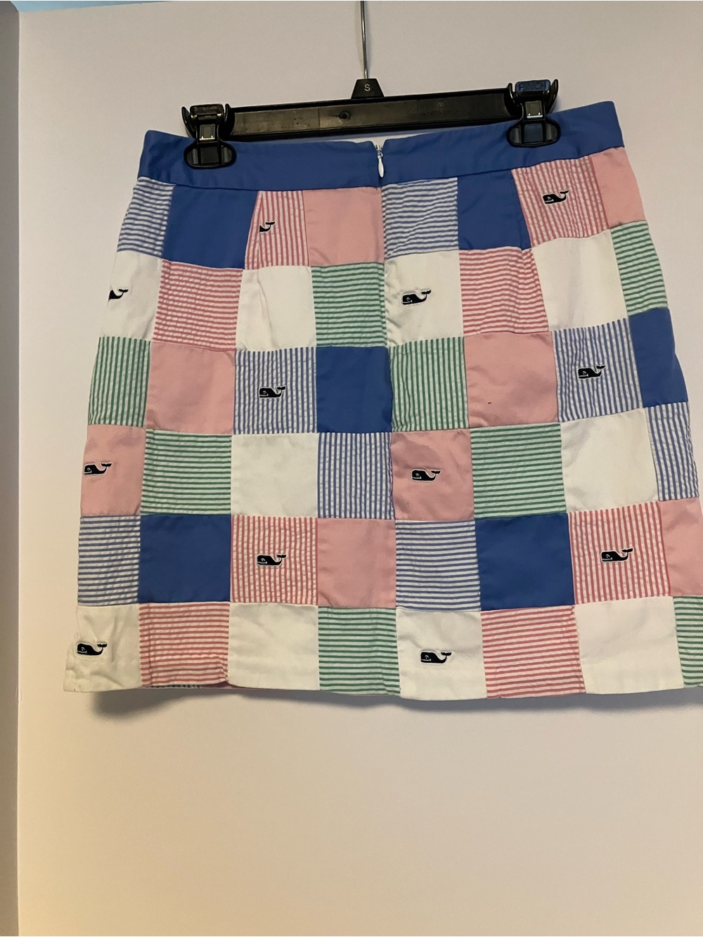 Vineyard Vines Patchwork Mini Skirt in Blue, Pink, Green & White - Picture 2 of 3